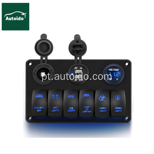 6 interruptor de ganguer switch 12V LED interruptores